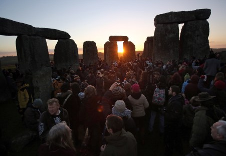 Druids Celebrate Winter Solstice At Stonehenge